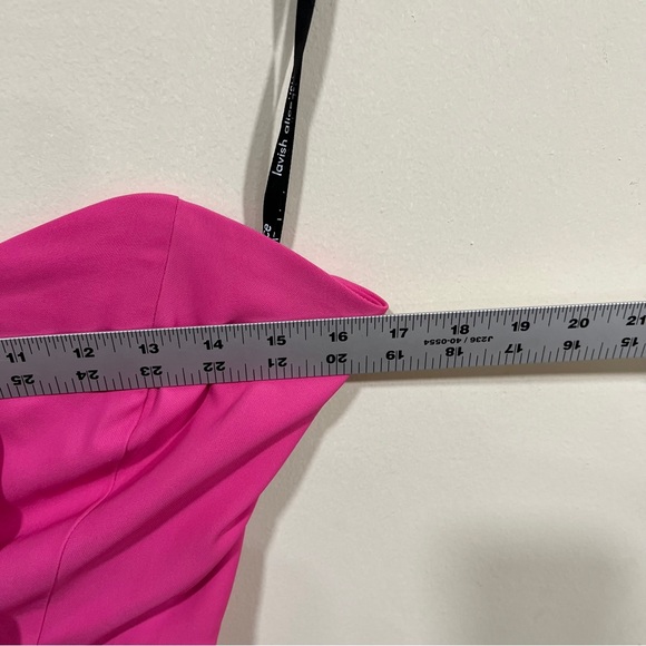 Lavish Alice One-Shoulder Cape Midi Dress size US 6 pink women’s - Picture 6 of 9